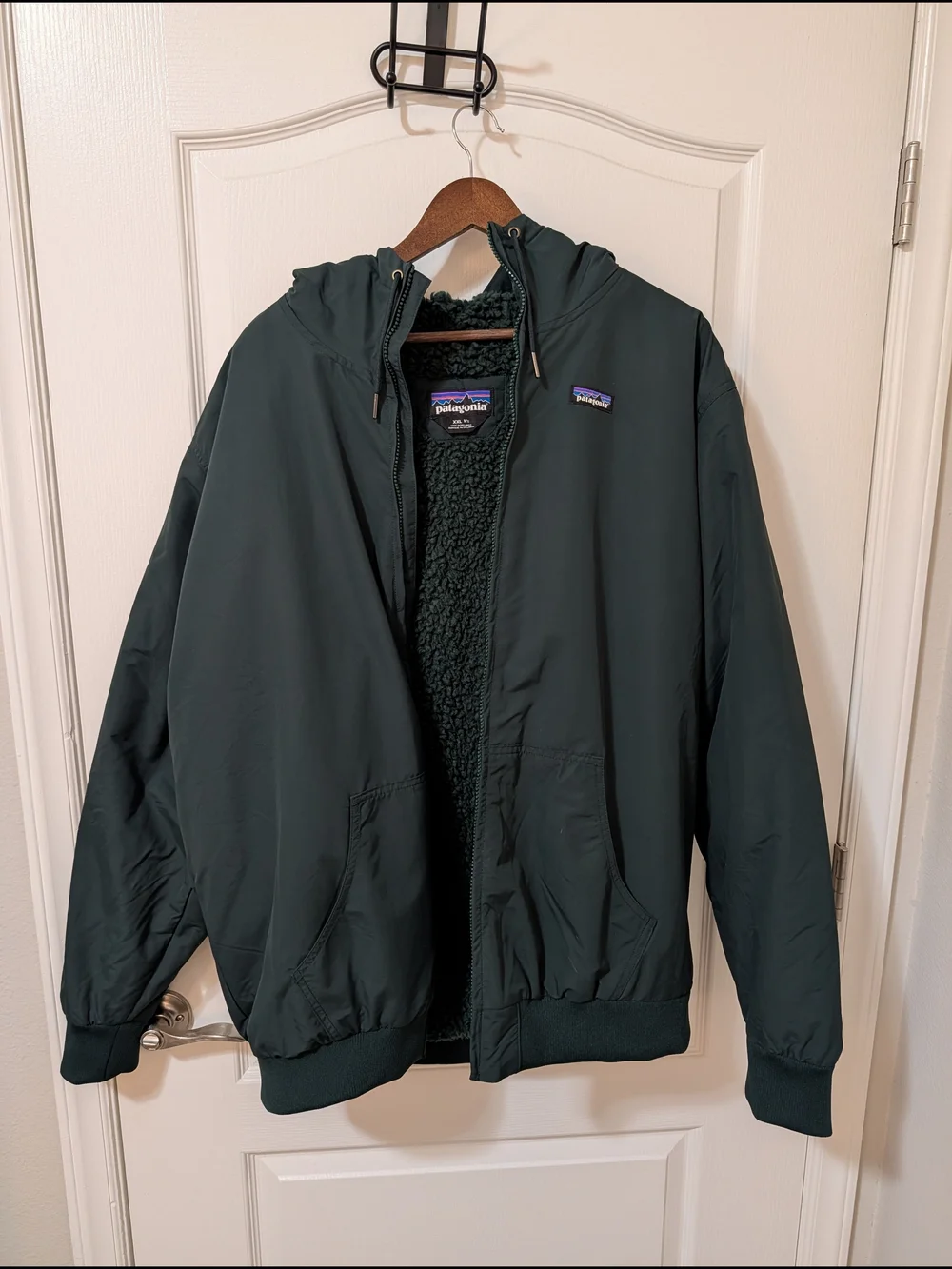 Patagonia Men's Hooded Jacket in Dark Green